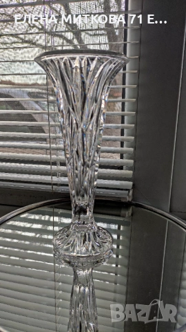 Кристална ваза и свещник 2 в 1, снимка 4 - Вази - 53774117