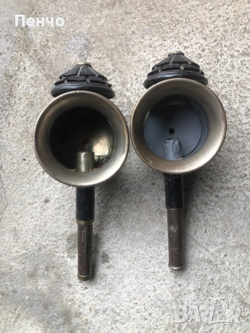 чифт старинни фенери за файтон, снимка 2 - Антикварни и старинни предмети - 48053846