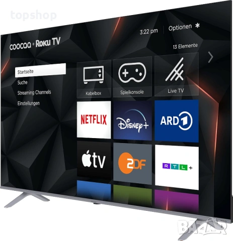 Чисто нов 43" 4K UHD Smart TV coocaa (Roku TV) – Модел 2023  , снимка 2 - Телевизори - 53623253