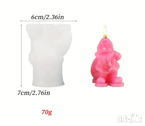 Молд дядо Коледа (10), снимка 4 - Форми - 51290802