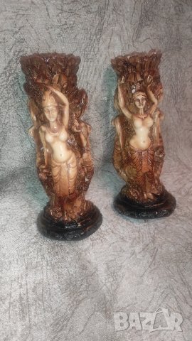 комплект два стари свещника, снимка 1