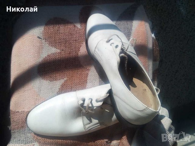 Мъжки обувки бели , снимка 2 - Официални обувки - 34536479