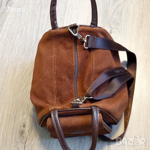 Дамска чанта естествен велур и кожа, снимка 4 - Чанти - 48518095