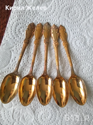Лъжици позлатени малки 52637, снимка 2 - Прибори за хранене, готвене и сервиране - 52747324