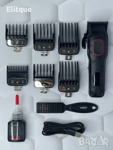 ✂️ Професионална машинка за подстригване VGR V-016 – Метален корпус, BLDC мотор, снимка 3 - Машинки за подстригване - 53577660