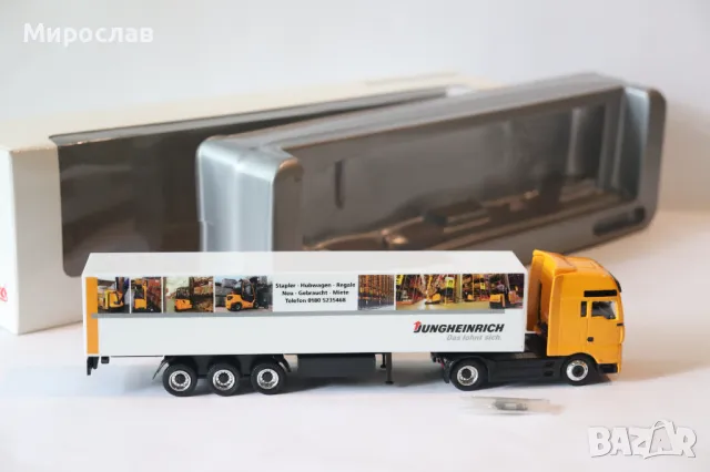 SCHUCO H0 1/87 MAN TGA ВЛЕКАЧ КАМИОН МОДЕЛ КОЛИЧКА, снимка 8 - Колекции - 50323651