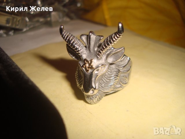 ХЕВИ МЕТЪЛ СТОМАНЕН ОКУЛТЕН НЕРЪЖДАЕМ ПРЪСТЕН 24074, снимка 2 - Пръстени - 34485894