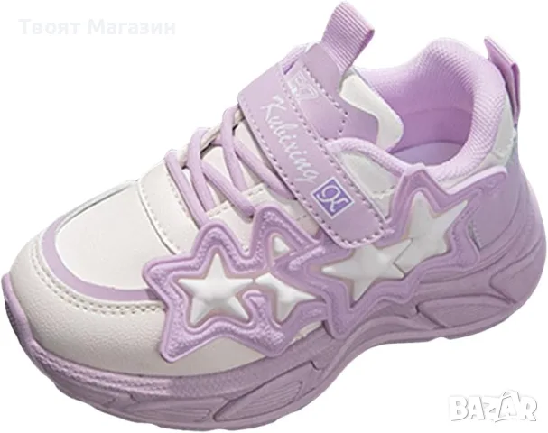 Детски спортни обувки "Star Style" – Лилави, снимка 3 - Детски маратонки - 55817435