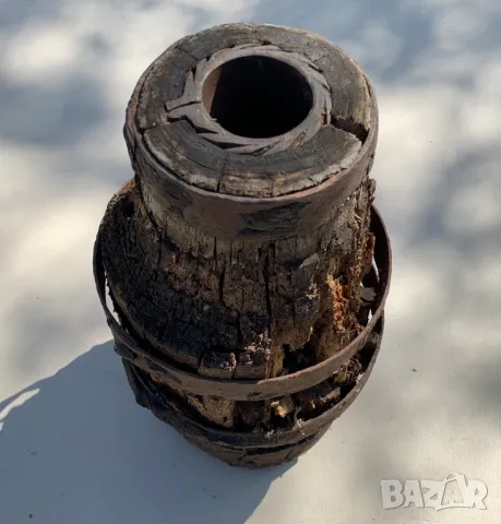  Стара Дървена Главина на Колело, снимка 2 - Антикварни и старинни предмети - 47352235