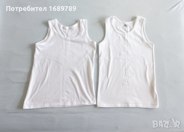 Лот от 2 броя бели ризи и 2 броя потници за дете на 9-10 г. , снимка 4 - Детски Блузи и туники - 38873789