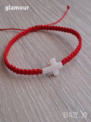 Гривна със седефено кръстче, снимка 2 - Гривни - 42162261