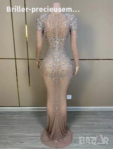 Рокля с камъни , снимка 4 - Рокли - 52694312