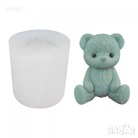 3D малко мече меченце силиконов молд форма фондан шоколад гипс смола свещ сапун, снимка 5 - Форми - 36393343