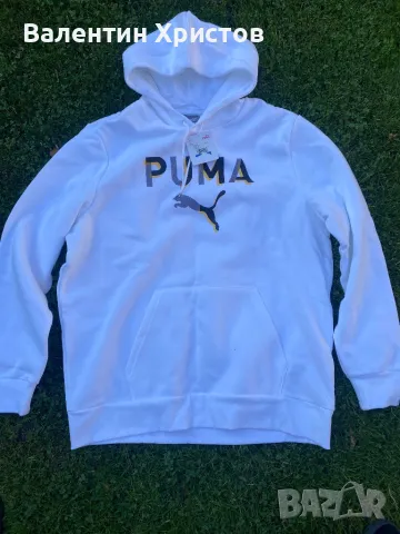 Бял оригинален суитчър Puma размер XL,нова цена, снимка 2 - Суичъри - 47805290