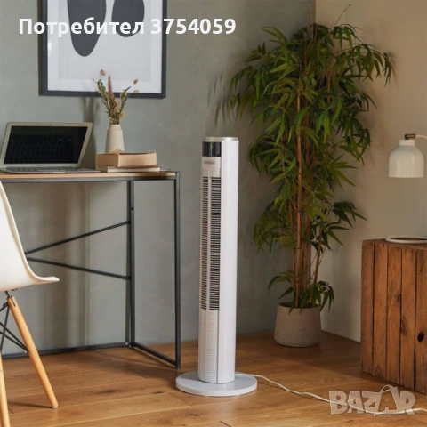 Колонен вентилатор VonHaus 35” с дистанционно управление и таймер – бял, снимка 2 - Отоплителни печки - 53209891