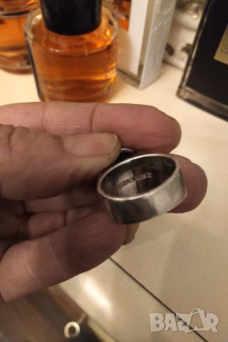 Израелски сребърен пръстен с естествен камък , снимка 6 - Пръстени - 44781604