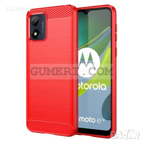 Силиконов Гръб "Карбон Шарк" за Motorola Moto E13, снимка 2 - Калъфи, кейсове - 40801712