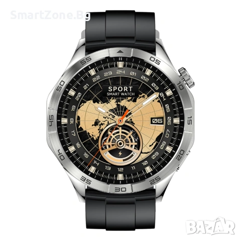 Смарт фитнес часовник Lemfo HK4, Сребрист, снимка 4 - Мъжки - 53246706