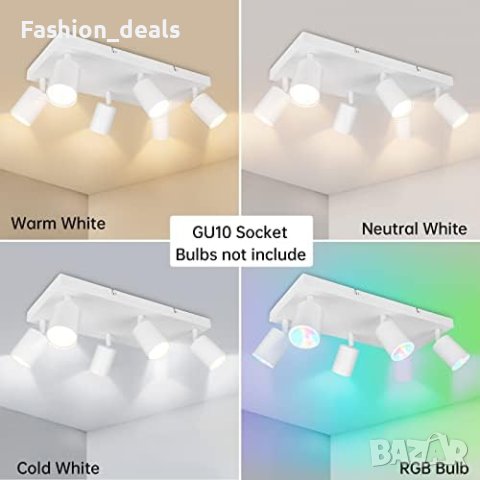 Нов регулируем 6-посочен таванен прожектор LED лампи Кухня Офис Коридор, снимка 3 - Лампи за таван - 41752853