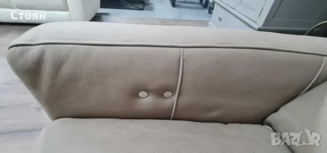 Италиански кожен диван тройка с електрически релаксиращ механизъм, снимка 7 - Дивани и мека мебел - 50059092