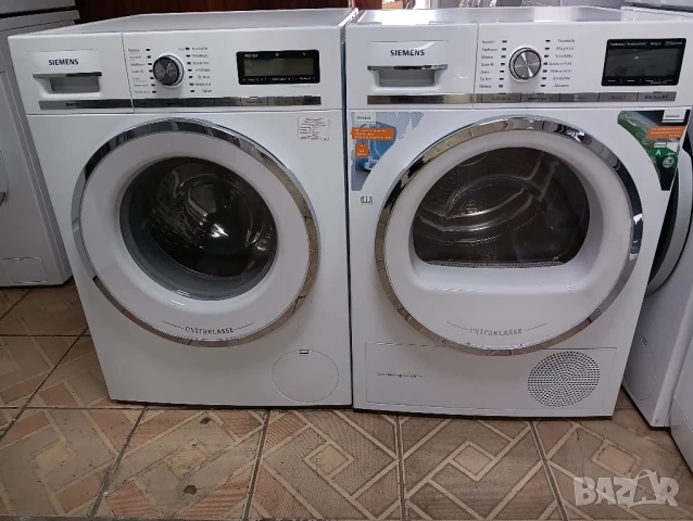 Комплект пералня и сушилня с термопомпа  Siemens IQ 890 A+++ 8кг 2 години гаранция Made in Germany!, снимка 1