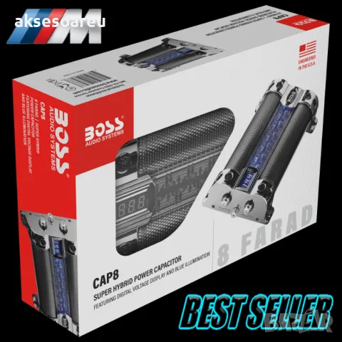 Кондензатор за усилвател за музика за кола 8 фарада с цифров дисплей BOSS Audio Systems CAP8 8 Farad, снимка 5 - Аксесоари и консумативи - 47366334