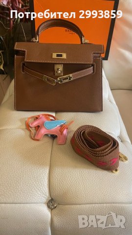 Чанта Кели*ЕРМЕС 25см*Hermes Kelly Mini*, снимка 7 - Чанти - 41702458