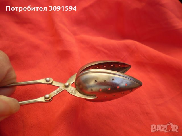 Лъжичка никел за запарване на чай, снимка 2 - Аксесоари за кухня - 33993952