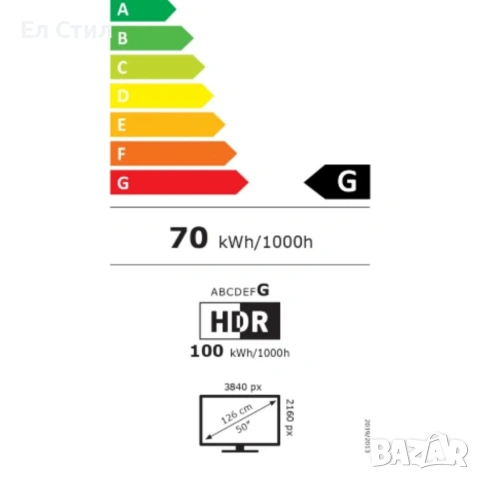 Sunny SN50FIL252-0276 – 50" Frameless 4K UHD Smart TV с WebOS и DVB-T2/C/S2, снимка 7 - Телевизори - 53574393