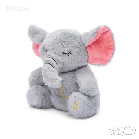 Дишащо слонче – Светеща, дишаща и музикална плюшена играчка за успокояване и релакс, снимка 6 - Плюшени играчки - 52745105