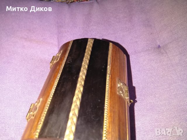 Дървена кутия ръчна изработка за бижута с орнаменти нова 105х80х52мм, снимка 3 - Декорация за дома - 39712021