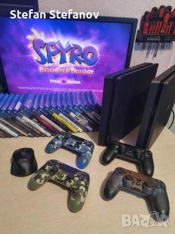 С ГАРАНЦИЯ 1Г PS4 Slim GoldHEN хакнат SW 9.60 с над 20 игри PlayStation 4 PS 4 750 GB профилактиран , снимка 8 - PlayStation конзоли - 53486229