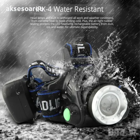 Висококачествен нов Мощен LED челник Акумулаторен телескопичен фар с възможност за мащабиране фенер, снимка 4 - Спортна екипировка - 48100272