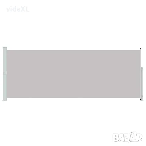 vidaXL Прибираща се дворна странична тента, 180x514 см, сива, снимка 4 - Огради и мрежи - 56146635