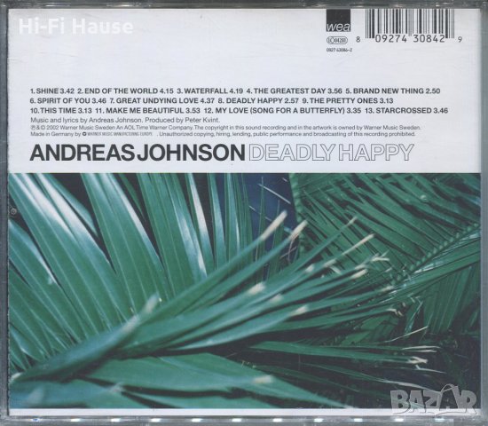 Andreas Johnson-deadly Happy, снимка 2 - CD дискове - 35907880