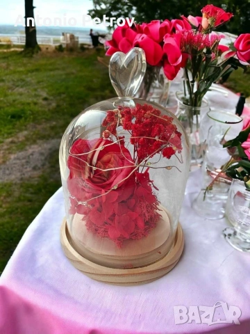 🌹Роза в стъкленица 🎁 Наближава 8ми март , снимка 2 - Други - 53651253