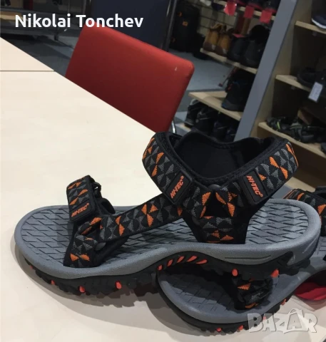  Здрави туристически сандали „HI-TEC“ Cersis High Grip № 45, снимка 6 - Мъжки сандали - 51099634