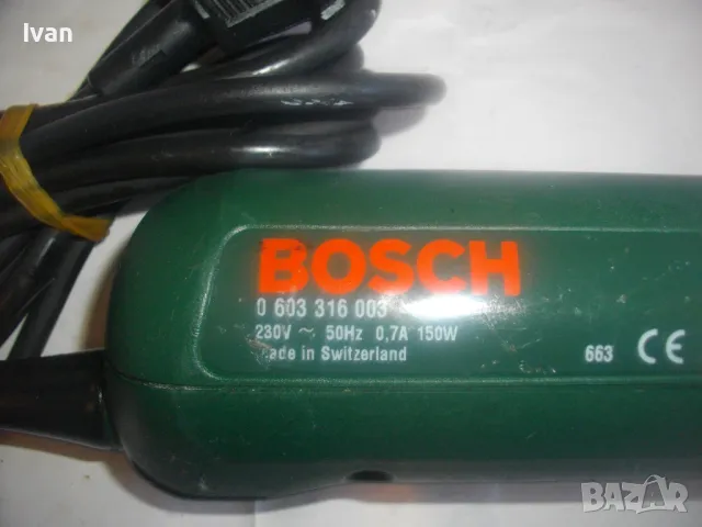 BOSCH PSE150 Made in SWITZERLAND ЕЛЕКТРИЧЕСКО ДЛЕТО МАШИНА ШАБЪР ОРИГИНАЛНА ШВЕЙЦАРСКА БОШ 150 ВАТА, снимка 13 - Други инструменти - 49498470