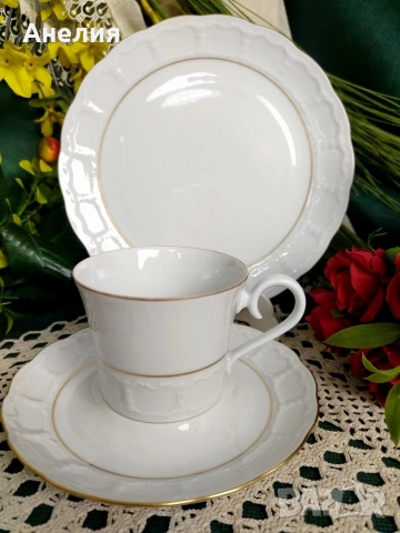 Krautheim Бавария бели сетове за кафе красота, снимка 8 - Чаши - 52741381