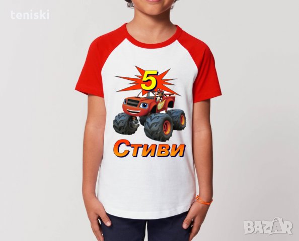 Детски тениски Пламъчко и машините, снимка 4 - Детски тениски и потници - 34259888