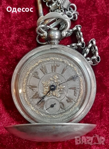 Старинен сребърен Османски джобен часовник , снимка 3 - Антикварни и старинни предмети - 51264841