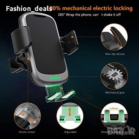 Ново 15W безжично зарядно за кола автомобил универсална Стойка телефон, снимка 5 - Селфи стикове, аксесоари - 40122393