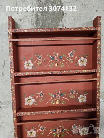 Ръчно изработена и рисувана етажерка за стена, снимка 3 - Етажерки - 40289693