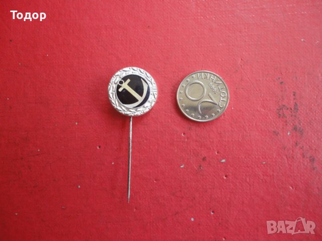 Сребърен моряшки знак значка сребро 925 емайл