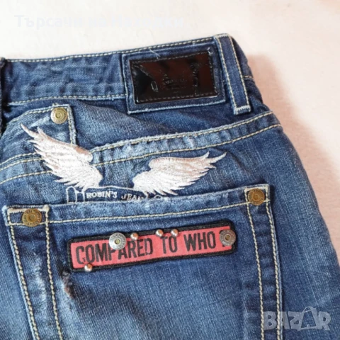 $219 Мъжки дънки Robins Jeans Mens 36 Blue Pants Studded Patches Grunge Street Wear 36x33 Vintage , снимка 6 - Дънки - 50871422
