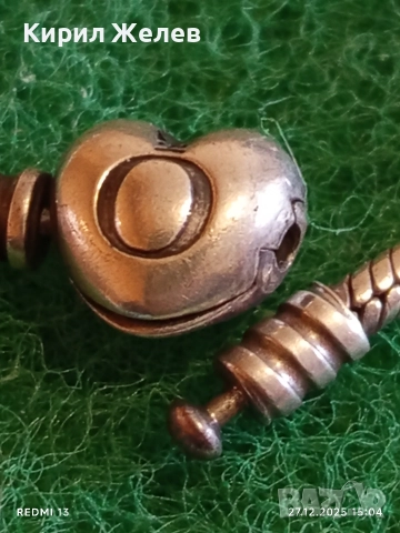 Сребърна гривна от колекция Pandora Moments верижка тип змийска кожа 27568, снимка 3 - Гривни - 52912661