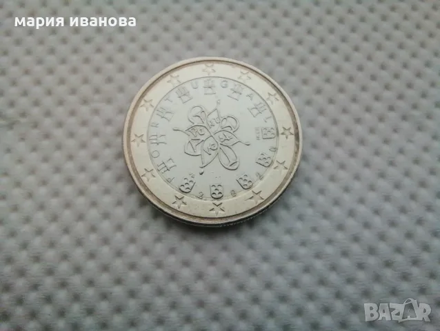 1 евро 2020 Португалия изместена, снимка 2 - Нумизматика и бонистика - 55771241