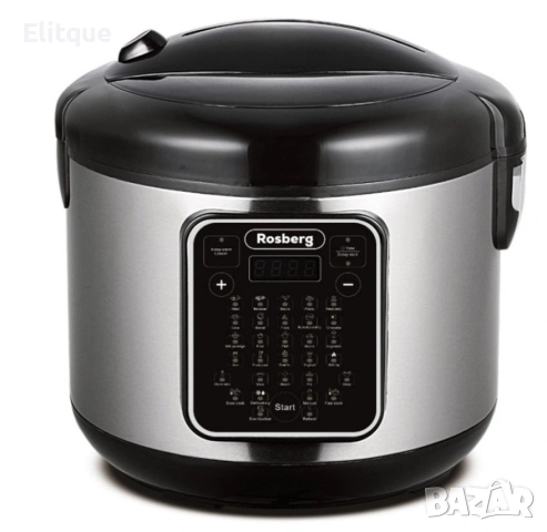 Мултикукър с 31 програми Rosberg, 780W, 5L, Незалепващо покритие, Инокс 2 ГОДИНИ ГАРАНЦИЯ, снимка 2 - Други - 52894883