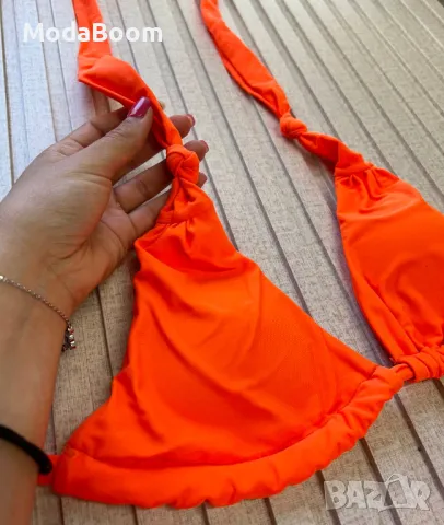 Оранжев дамски бански , снимка 3 - Бански костюми - 48076078