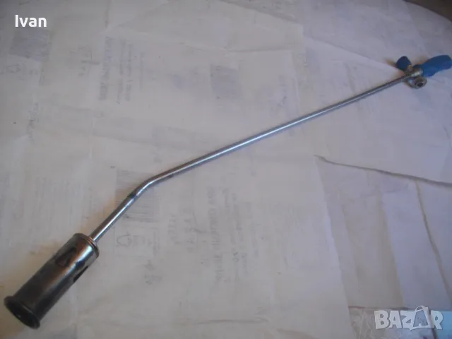 CHF 940мм ГАЗОВА ГОРЕЛКА С ЧАШКА ф35мм РАБОТИ НА ФЛАКОН ПРОПАН-БУТАН ЗА УНИЩОЖАВАНЕ ПЛЕВЕЛИ ПЪРЛАЧКА, снимка 2 - Други инструменти - 48409065